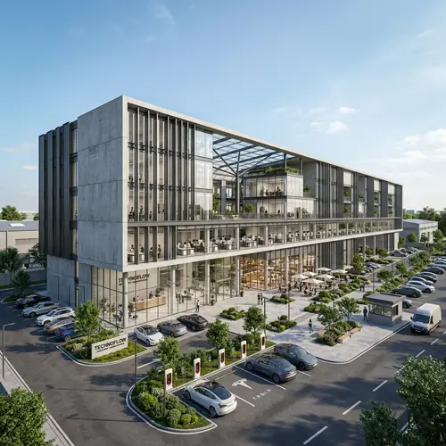 Modern Industrial Office Complex - Flowline Design