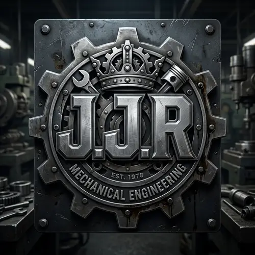 Exclusive Mechanical Logo Design with J.J.R Initials