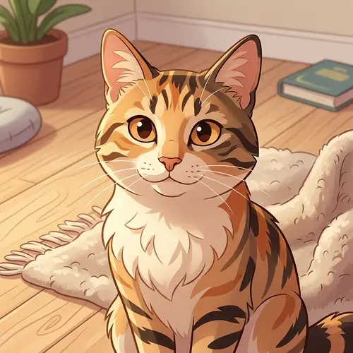 Cartoon Cat from the Photo