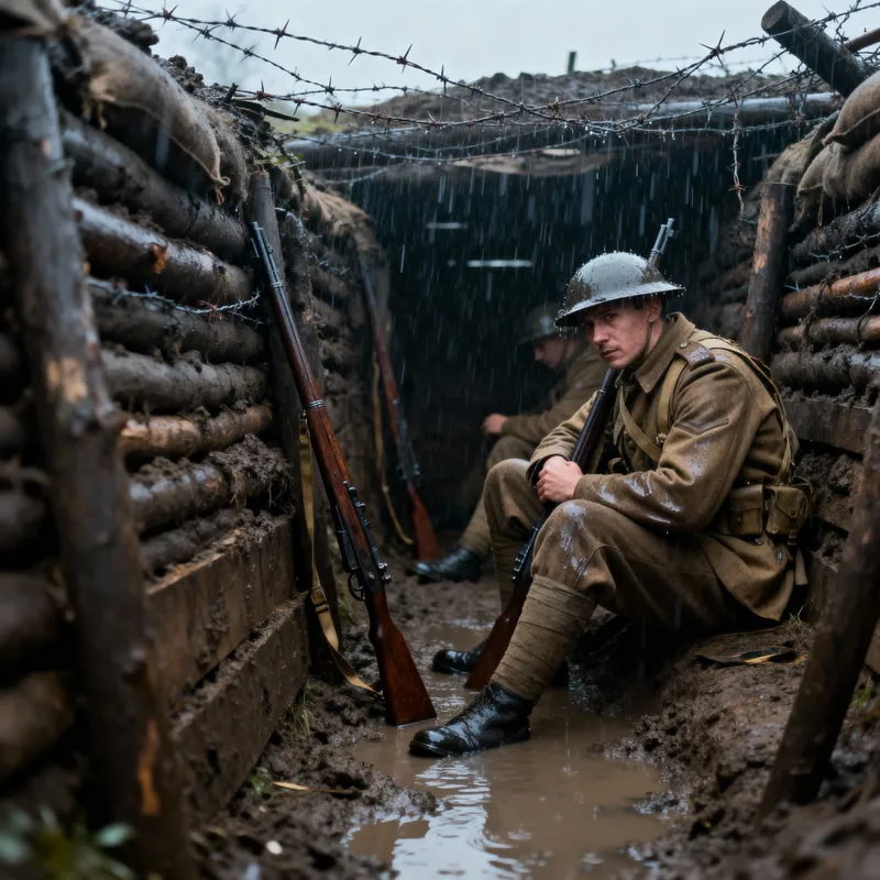 Rain in WW1 Trench Warfare