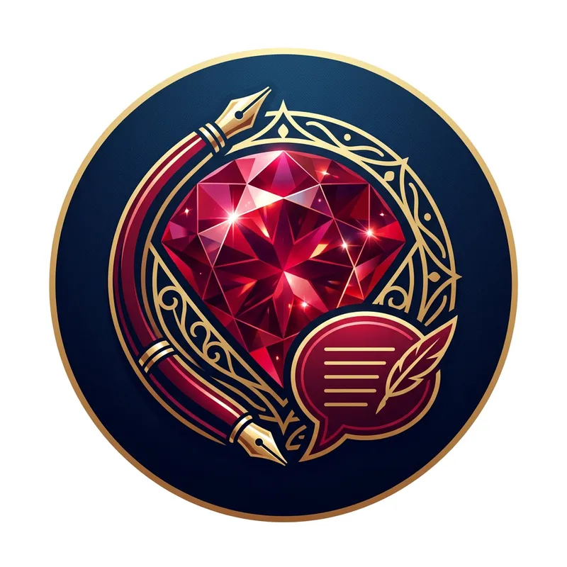 Luxury Ruby and Blogging Icon Design | Website Icon
