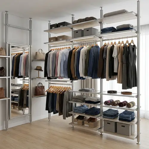 Stylish Walk-In Closet Design with Kupo Display