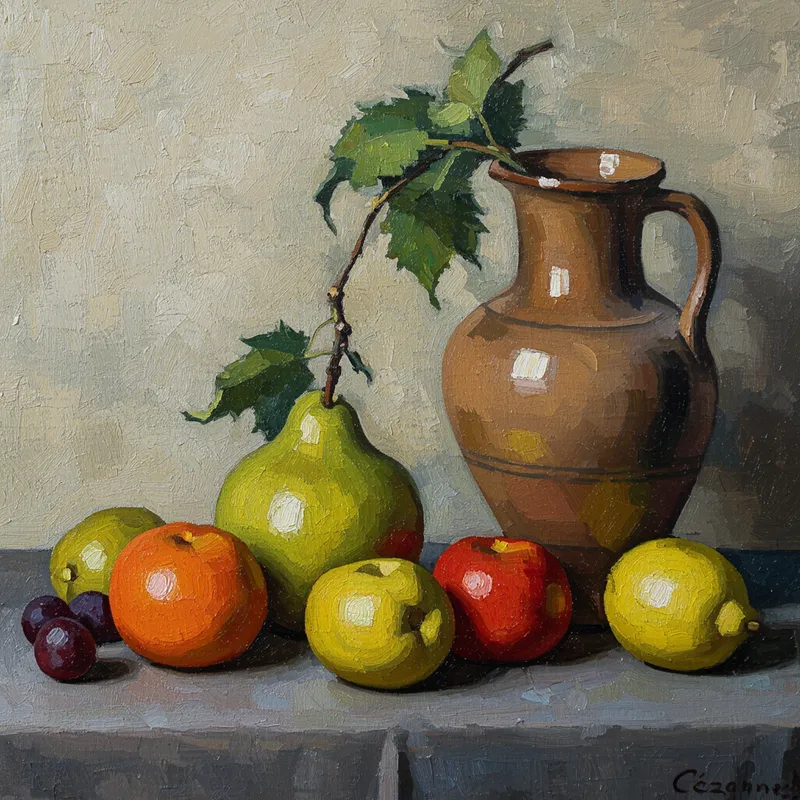 Cezanne-Style Oil Paint Artwork