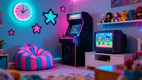 Beautiful Retrowave Kids Room Design Ideas