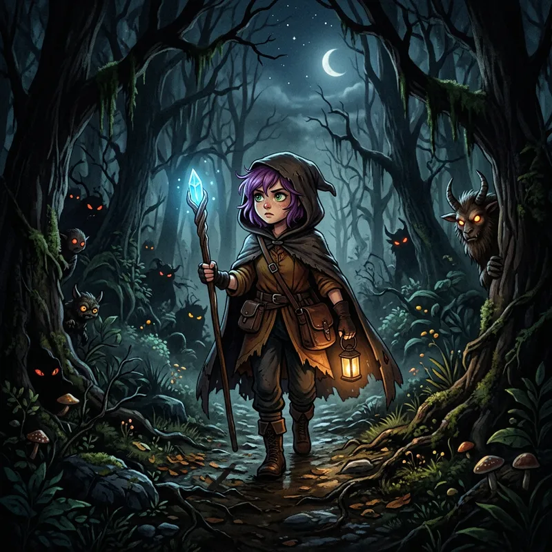 Little Witch's Adventure in a Dark Forest Little Witch's Adventure in a Dark Forest