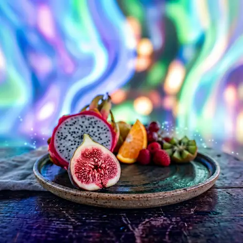 Professional Snapshot of Fruit Plate with Focused Fruit