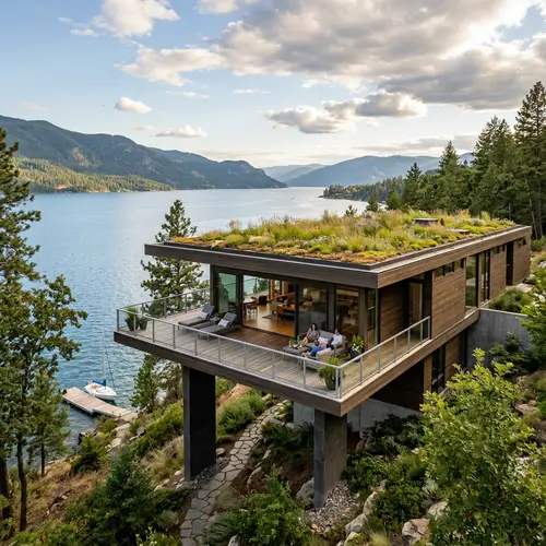 Stunning One-Story House Overlooking the Lake