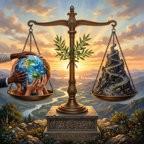 Global Unity and Diversity in Democracy: Symbolism of Hope and Struggles