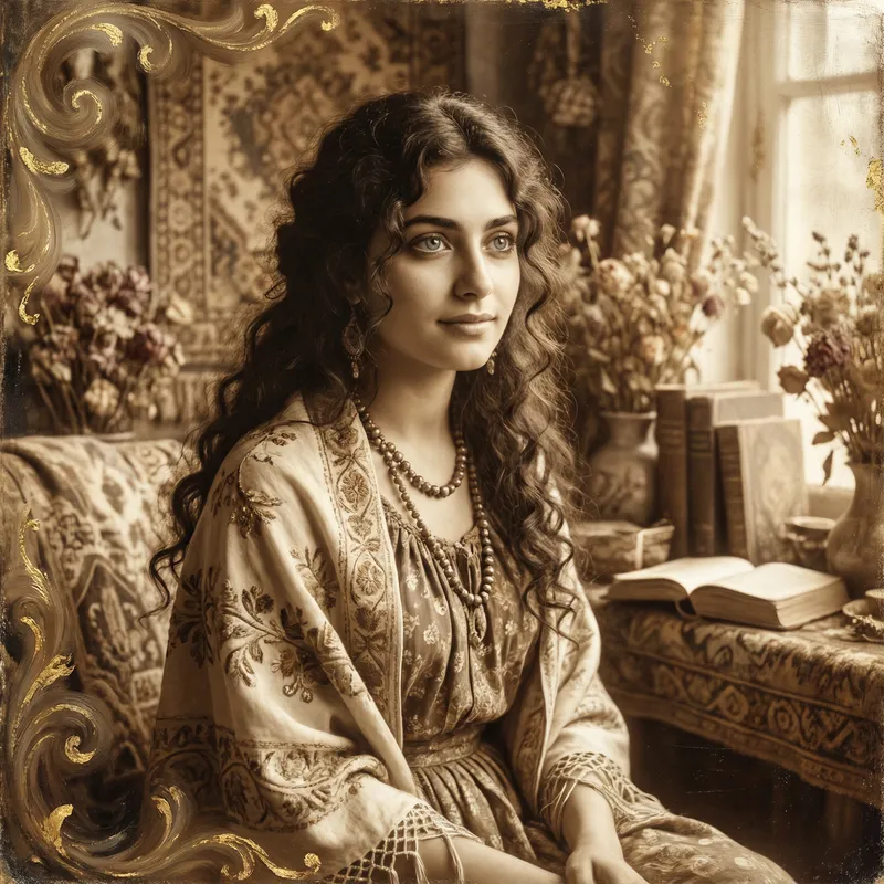 Seductive Gypsy in Gold | Mesmerizing Artwork Seductive Gypsy in Gold | Mesmerizing Artwork
