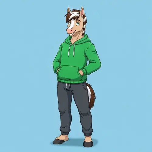 Cute Anthropomorphic Horse Character | Furry Art
