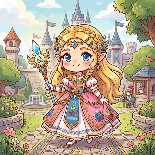 Chibi Style Princess Zelda Drawing
