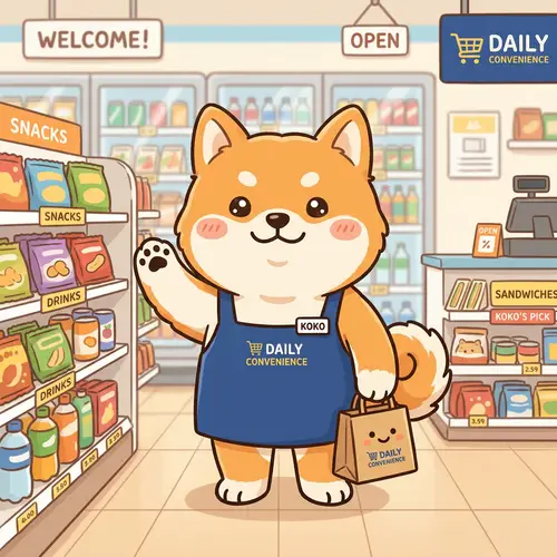Cute Animal Mascot for Convenience Store