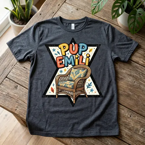 Pup Emili Neon Pink T-Shirt Design