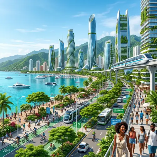 Futuristic City of Santa Marta 2040: Sustainable Urban Landscape