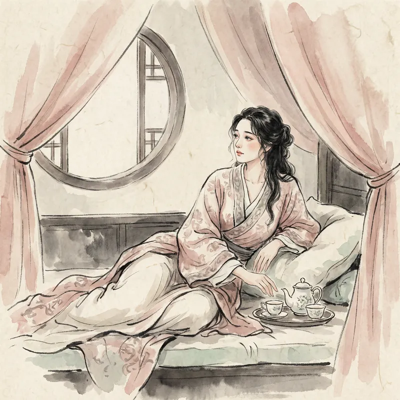 Ethereal Chinese Watercolor Portrait on Canon EOS R