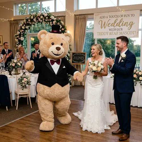 Fun Teddy Bear Mascot for Your Wedding Day