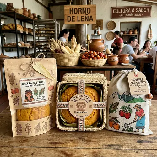Traditional Corn Bread Packaging Options in Colombia