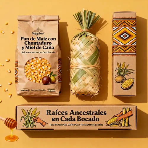 Traditional Corn Bread Packaging Options in Colombia