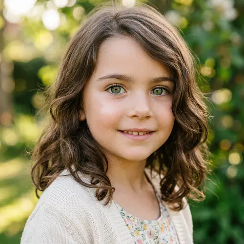 Young Girl with Striking Green Eyes | Natural Beauty Portrait
