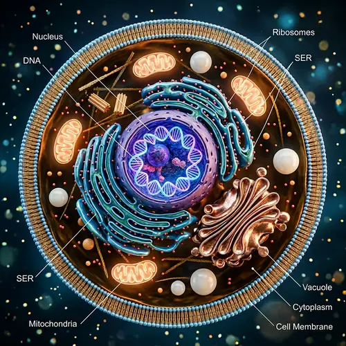 Stunning 3D Render of a Human Cell Model