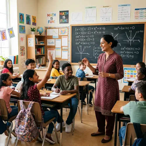 Inclusive Classroom Led by South Asian Female Teacher | Engaging Learning Environment