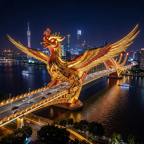 Phoenix Sculpture Bridge - Symbol of Prosperity and Artistry