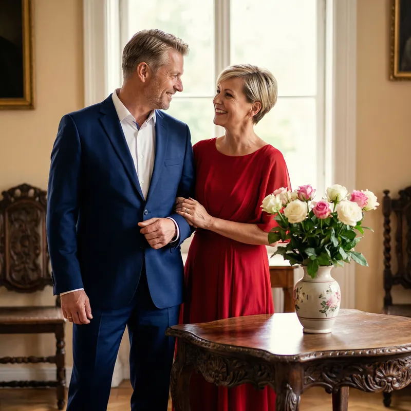 Captivating Love: Charming Couple in Elegance