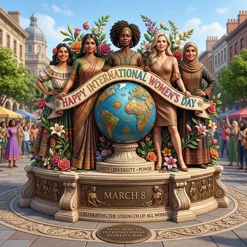 Celebrate International Women's Day with Powerful 3D Sculpture