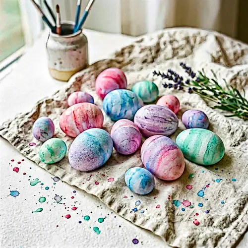Hand-Painted Pastel Easter Eggs: Calm Watercolor Palette