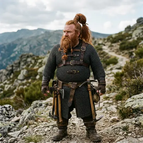 Dwarf in Chainmail Armor with Hand Axes