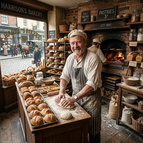 Baker in Shop: Artisan Breads and Pastries