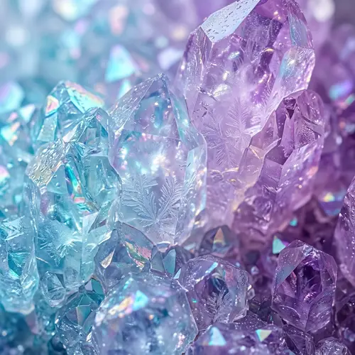 Iridescent Crystal Texture: Blue to Purple Gradient