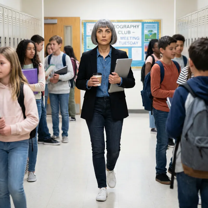 Stylish Middle School History Geography Teacher - Trendy and Sophisticated Look Stylish Middle School History Geography Teacher - Trendy and Sophisticated Look