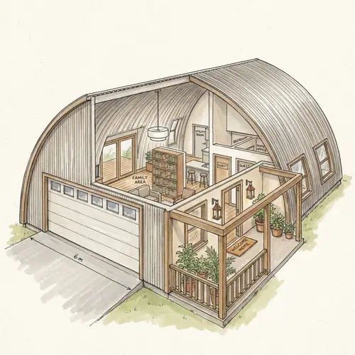 Modern 2 Bed Quonset Hut Design Ideas