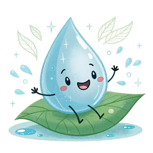 Cute Friendly Water Drop Character