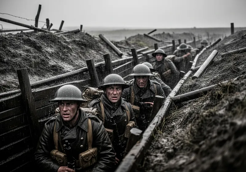 Trench Warfare in WW1: Rain and Resilience