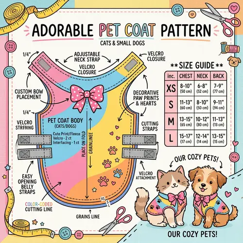 Adorable and Colorful Pet Clothes Template Design