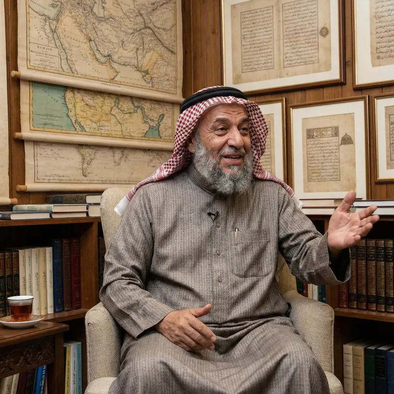 Wise Muslim Man Discussing History | Cultural Narrative