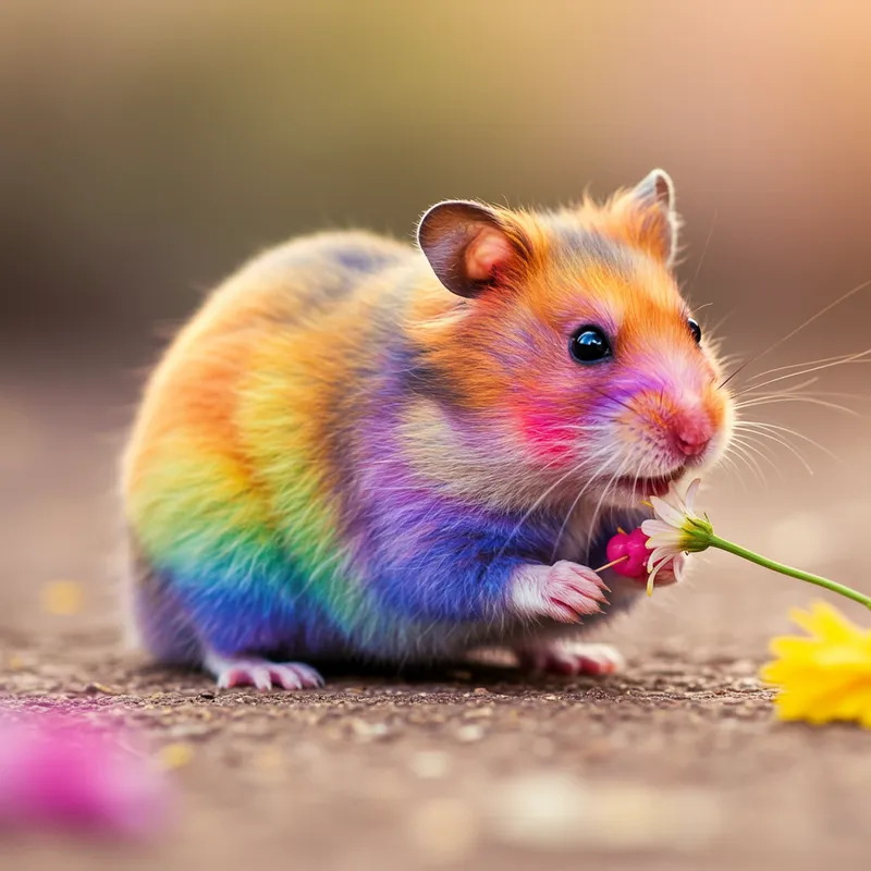 Rainbow Hamster: A Colorful Pet Delight