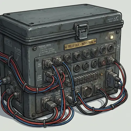 Detailed Illustration of Relay Box: Technical & Complex Nature