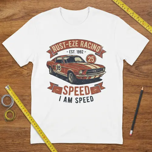 Original Lightning McQueen T-Shirt Template for Men