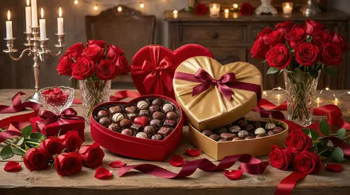 Luxury Valentine's Day Chocolate Display