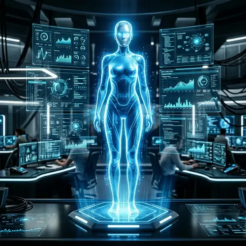 Futuristic AI Assistant - Virtual 3D Hologram | Professional Tech AI