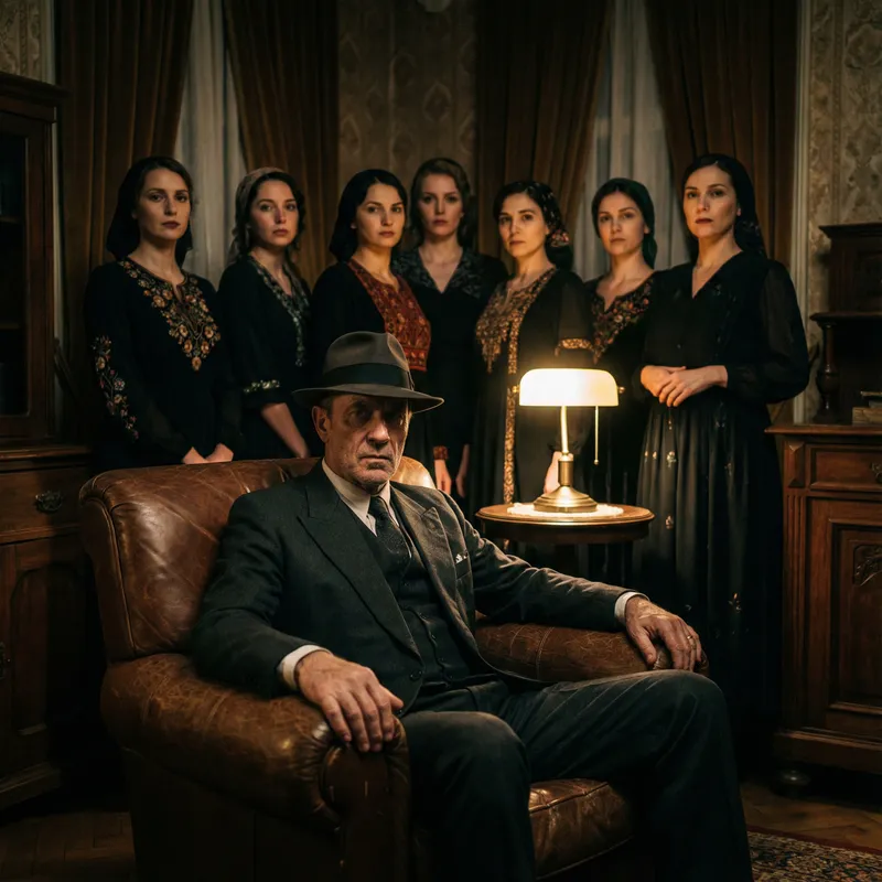 Mafia Boss Portrait: Elegance Meets Film Noir