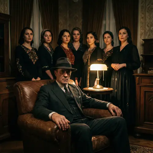 Mafia Boss Portrait: Elegance Meets Film Noir