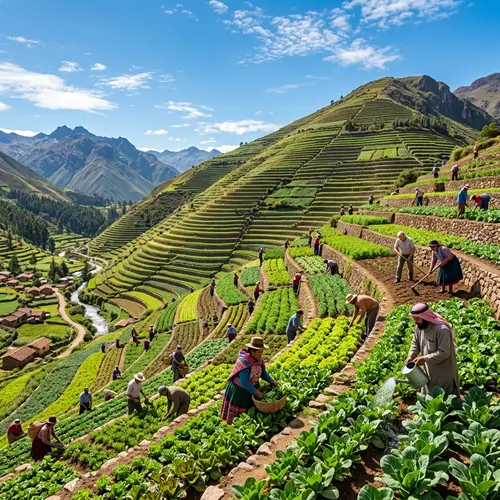 Cultivos en Terrazas: A Mountain's Agricultural Marvel