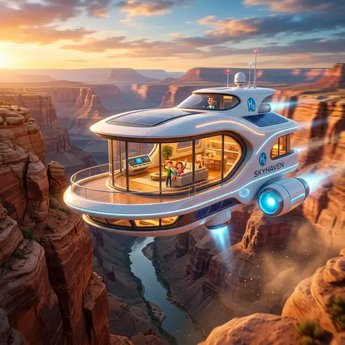 Modern Hydrogen Air House in Great Canyon