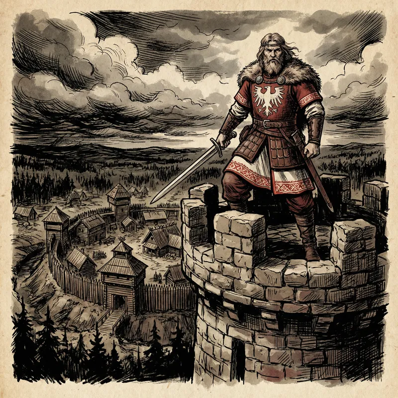 Polish Warrior on Moscow Kremlin: Eastern European Fantasy Art Polish Warrior on Moscow Kremlin: Eastern European Fantasy Art