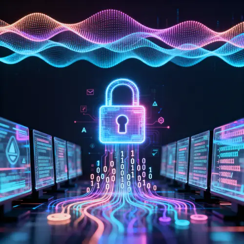 Futuristic Data Security Visualization