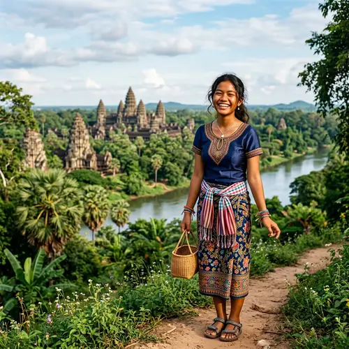 18-Year-Old Cambodian Girl in Traditional Style
